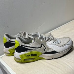 Nike Air Max White and Neon Green Sneakers